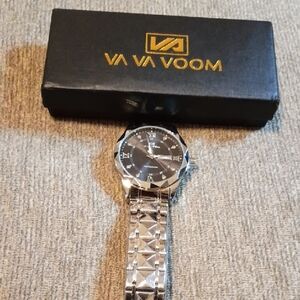 Va Va Voom Black and Silver Men's Watch
